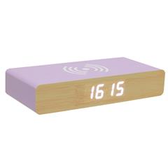 REVEIL CHARGEUR BOIS VIOLET