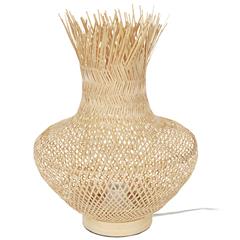 LAMPE VASE ROTIN