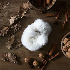 CHAUFFERETTE POMPON FAUSSE FOURRURE