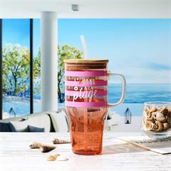 MUG VERRE XL SUNSET PARADISE ASSORTIS