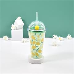 VERRES PAILLE SMOOTHIES CALYPSO BAHIA ASSORTIS M12