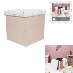 COFFRE POUF PLIABLE TERRAZZO ROSE